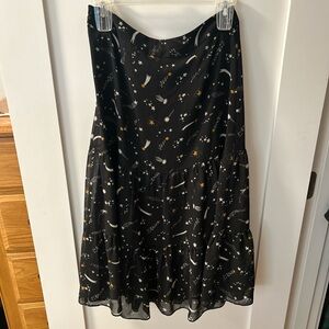 Boden tiered maxi skirt with starry sky theme